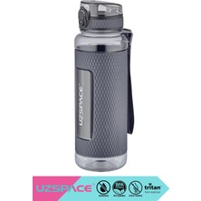 Uzspace 800ml Yeni Koleksiyon Büyük Boy Kaydırmaz Silikon Gövdeli El Askılı Sızdırmaz Tritan Su Matarası BPA Yok Koku Yok