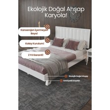 Renazzo Mobilya Hüma Model Dikey Başlıklı Masif Ahşap Karyola Kolay Kurulum Fırınlanmış Ithal Sibirya Çamı 90X190 Yatak Uyumlu
