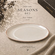 Porland Seasons 24 cm Düz Tabak Porselen Yemek ve Servis Tabağı 1 Adet