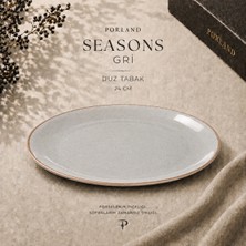 Porland Seasons 24 cm Düz Tabak Porselen Yemek ve Servis Tabağı 1 Adet