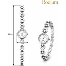 Rodium Kadın Kol Saati Bileklik Model R6