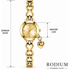 Rodium Kadın Kol Saati Charmlı