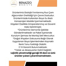 Renazzo Mobilya Padova Model Hazeran Başlıklı Masif Ahşap Karyola ve 2 Adet Komodin Kolay Kurulum Fırınlanmış Ithal Sibirya Çamı 90X190 Yatak Uyumlu 2 Adet Komodin