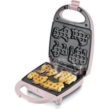 Kiwi Çocuk Waffle Makinesi KSM-2407K Pembe