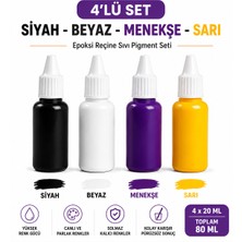 Epoxar Epoksi Reçine Sıvı Pigment Boya Seti, 4 Renk x 20 Ml, Toplam 80 ml