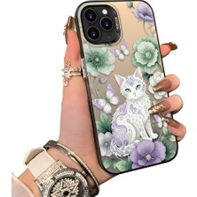 HONTINGA iPhone 11 Pro Max ile Uyumlu Kılıf Silikon Kenar Sert Arka Kamera Koruyucu Basitlik Anti Düşme Kamera Sevgili Çift Kılıf Kedili Kılıf Desen Couple Telefon Kılıfı K1-1788