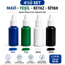 Epoxar Epoksi Reçine Sıvı Pigment Boya Seti, 4 Renk x 20 Ml, Toplam 80 ml