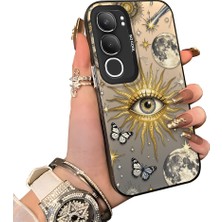HONTINGA Vivo Y19S ile Uyumlu Kılıf Silikon Kenar Sert Arka Kamera Koruyucu Basitlik Anti Düşme Kamera Sevgili Çift Kılıf Göz Desen Couple Telefon Kılıfı K1-1787