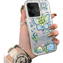 HONTINGA Vivo V60 Lite 5g ile Uyumlu Kılıf Silikon Kenar Sert Arka Kamera Koruyucu Basitlik Anti Düşme Kamera Sevgili Çift Kılıf Kelebek Desen Couple Telefon Kılıfı K1-1791