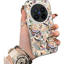 HONTINGA Vivo X200 Pro ile Uyumlu Kılıf Silikon Kenar Sert Arka Kamera Koruyucu Basitlik Anti Düşme Kamera Sevgili Çift Kılıf Yaratıcı Desen Couple Telefon Kılıfı K1-1789