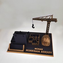 Hediyemix Kişiye Özel Mimar Masaüstü Isimlik Kartvizitlik - Iç Mimar & Mimara Özel Hediye