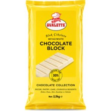 Ovalette Beyaz(Fildişi) Blok Kuvertür Çikolata %33 2,5 kg