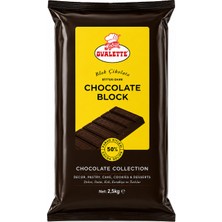 Ovalette Kuvertür Bitter Blok Çikolata %50 2,5 kg