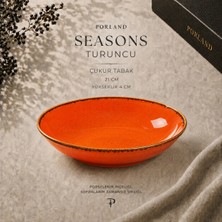 Porland Seasons 21 cm Çukur Tabak 4 cm Porselen Yemek Tabağı 1 Adet