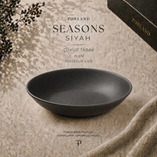 Porland Seasons 21 cm Çukur Tabak 4 cm Porselen Yemek Tabağı 1 Adet