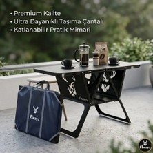 Fiways AXIS Katlanır Metal Kamp Masası - Ultra Dayanıklı Taşıma Çantalı Balkon Bahçe Karavan Masası