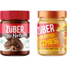 Züber Nutzilla Kakaolu Fındık Kreması 315g + Original Yer Fıstığı Ezmesi (Bal İlaveli) 315g