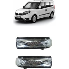 Otovadim Fiat Doblo 3 ve 4 Kasa Ayna Üstü Sinyal Lambası Sağ + Sol Çift Takım - / 2010-2022 / Su Geçirmez / Kolay Montaj Özelliği
