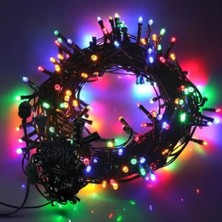 Ett 10M 100 LED Boncuk Lamba Rgb Işık Siyah Kablo