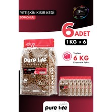 Pure Life Purelife Plus Somonlu Yetişkin Kısır Kedi Maması 1kg (6 Adet)