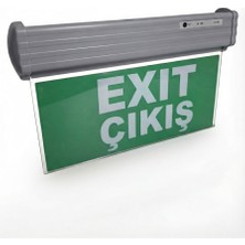 Selda Elektrik SG055 Çift Yönlü Acil Yönlendirme Armatürü Exit Çıkış (Sıva Altı Alçı Montaj Malzemeli)