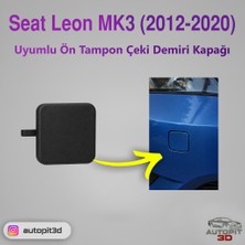 AutoPit 3D Seat Leon Mk3 (2012-2020) Uyumlu Ön Tampon Çeki Demiri Kapağı