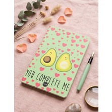 Dörtel Tedarik “You Complete Me” Mottolu Avakadolu Planner Planlayıcı Defter Zamansız Ajanda