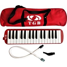 Tgb Kırmızı 32K 32 Tuşlu Melodika TGB-002 Taşıma Çantası ve Aksesuarlar ile Kullanıma Hazır