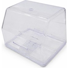 Stand Market Şeffaf Sadaka Kutusu – Kilitli Tip Box No:2 Küçük Boy (11x8,5x8 cm)