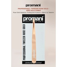 Promani Rose Gold Çelik Cımbız Eğik Uçlu Hassas Tasarım Kaş Şekillendirme Aracı