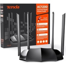 Başcılar Tenda Ac8 Wlan Dual Band Gigabit Router 1200MBIT/S (867MBIT/S 5ghz + 300MBIT/S 2.4ghz, 4 Gigabit Por
