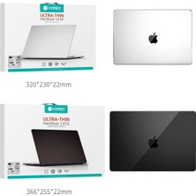 Coteci MacBook Air 13.6 Inç (M2/m3) Uyumlu Ultra Ince Kristal Şeffaf Sert Kılıf | A2681/A3113