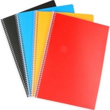 Adasra 120 Yaprak Spiralli Defter Seti – 2 Adet Kareli + 2 Adet Çizgili