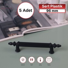 Red Level 5 Adet Rustik Sert Plastik Siyah 96 mm Kulp Modelleri Mutfak Dolap Çekmece Mobilya Kulbu