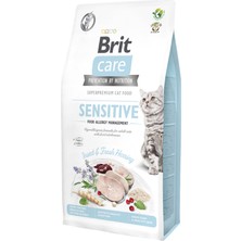 Brit Care sensitive Hipoalerjenik Ringa Balığı ve Larva Proteinli Tahılsız Yetişkin Kedi Maması 7kg