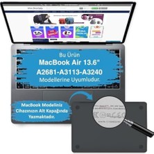 Başcılar MacBook Air 13.6 Inç Desenli Kılıf A2681 A3113 A3240 A3449 M2 M3 M4 M5 Uyumlu Ince Sert Kapak Hard C