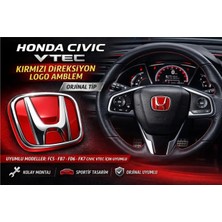 EP Garaj Otomotiv Honda Civic Araçlara Kırmızı Orjinal Direksiyon Logo