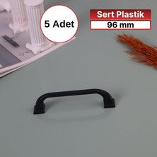 Red Level 5 Adet Defne Sert Plastik Siyah 96 mm Kulp Modelleri Mutfak Dolap Çekmece Mobilya Kulbu