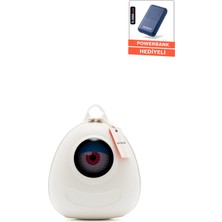 Jarmend Mono LED Ekranlı Çocuk Sırt Çantası Anaokulu Kreş Çantası Kırık Beyaz