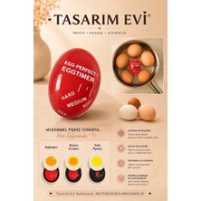 Tasarım Evi Dublör Yumurta Zamanlayıcı Isıya Duyarlı Yumurta Haşlama ve Pişirme Aparatı Kırmızı