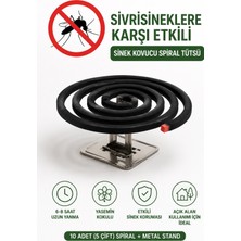 Bak Gel Al Sivrisinek Kovucu Spiral Tütsü Yasemin Kokulu 10 Adet (5 Çift), Haşere ve Sinek Kovucu Bahçe Balkon Teras Kamp Piknik İçin