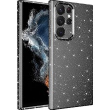 Galaxy S22 Ultra Kılıf Kamera Korumalı Simli Silikon Üstün Koruma Ogaa