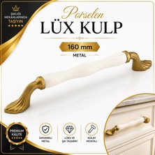 Nzb Porselen Mat Altın Kulp 160 mm 16 cm Mobilya Çekmece Dolabı Dolap Kapak Kulplar Kulb Kulpu