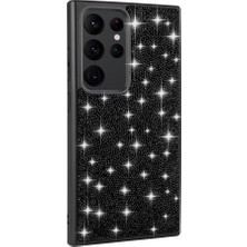 Galaxy S24 Ultra Kılıf Simli Pırlanta Taşlı Kamera Yükseltili Silikon Ogaa