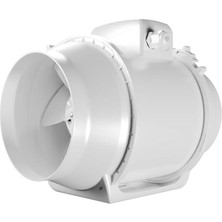 SeckinStore Blızzard 125 12,5cm Beyaz Karışık Akışlı Kanal Tipi Fan Tek Parça Modern Tasarım
