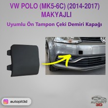 AutoPit 3D Vw Polo (Mk5 / 6c) (2014-2017) Makyajlı Model Uyumlu Ön Tampon Çeki Demiri Kapağı