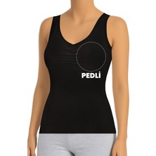 Öts Kadın Pamuklu Atlet Büzgülü Çıkarılabilir Pedli Özel Esnek Kalıp (3161)