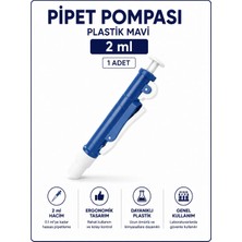 Labolist Pipet Pompası Plastik Mavi 2 ml - 1 Adet