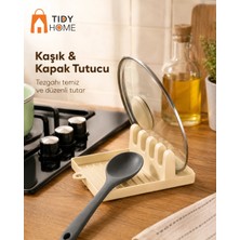 Tidy Home Smart Tezgah Üstü Kaşıklık Kapak Tutucu ve Tencere Kapağı Standı Kepçe Altlığı