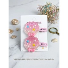 Happy Aksesuar Istiridye Figürlü Çocuk Mika Pens Toka (6 Cm)